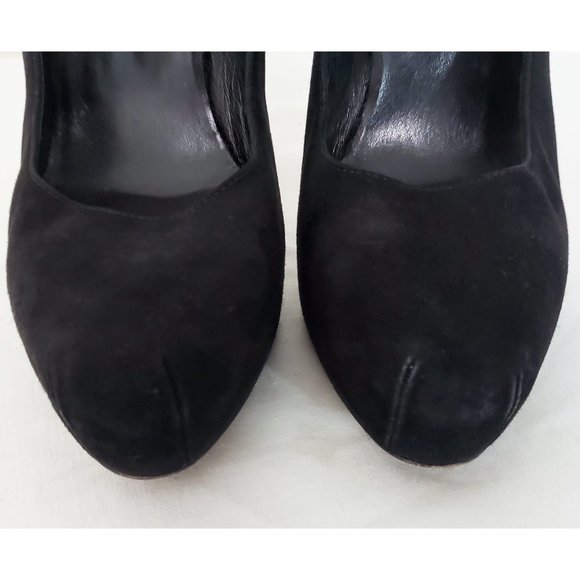 Brain Atwood Womens Black Suede High Heels Pumps Platforms 38/ US 7 - Picture 4 of 9